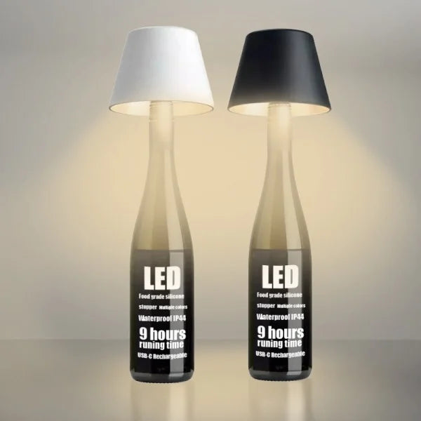 LED Vinflaskbordslampa Skärm