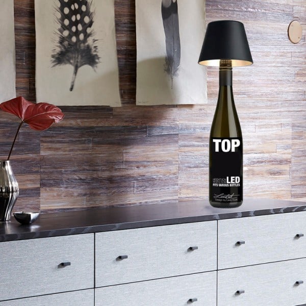 LED Vinflaskbordslampa Skärm
