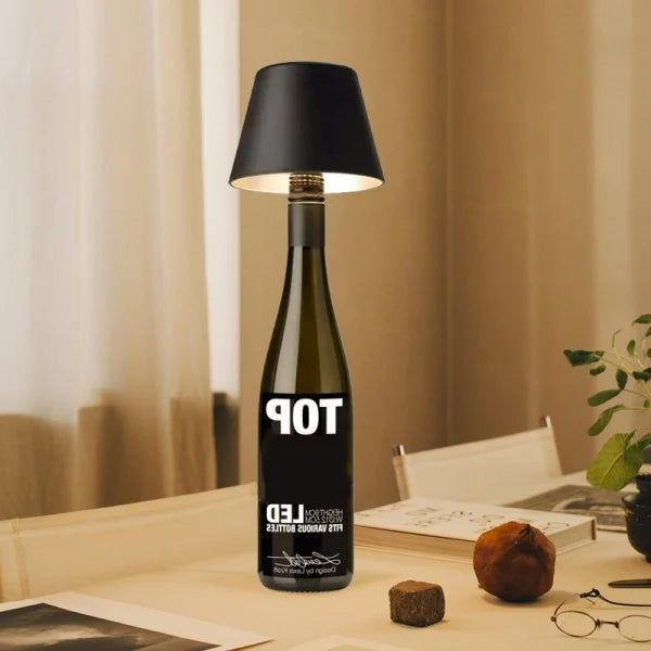 LED Vinflaskbordslampa Skärm