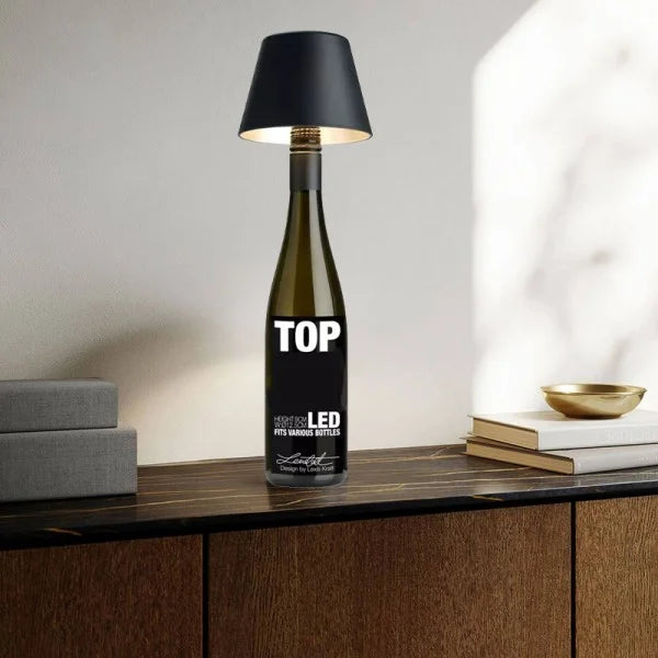 LED Vinflaskbordslampa Skärm