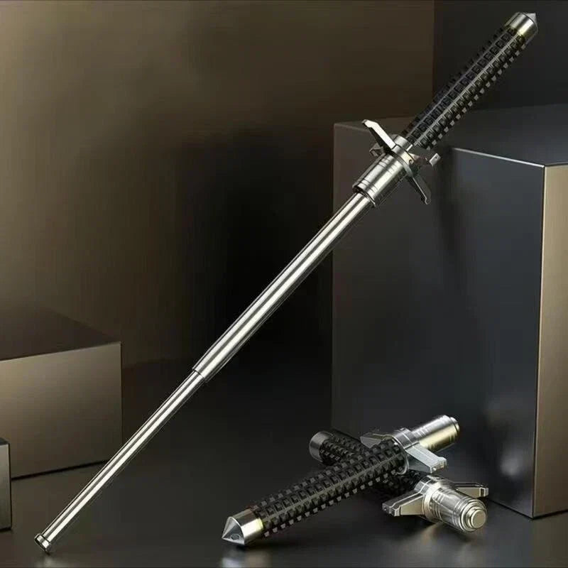 Stainless Steel Justerbar Gångstav Självförsvar