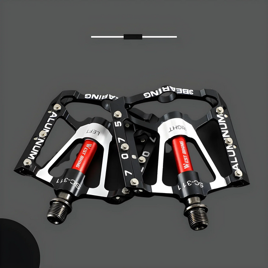 Robusta lätta aluminiumcykelpedaler med rutschfritt grepp