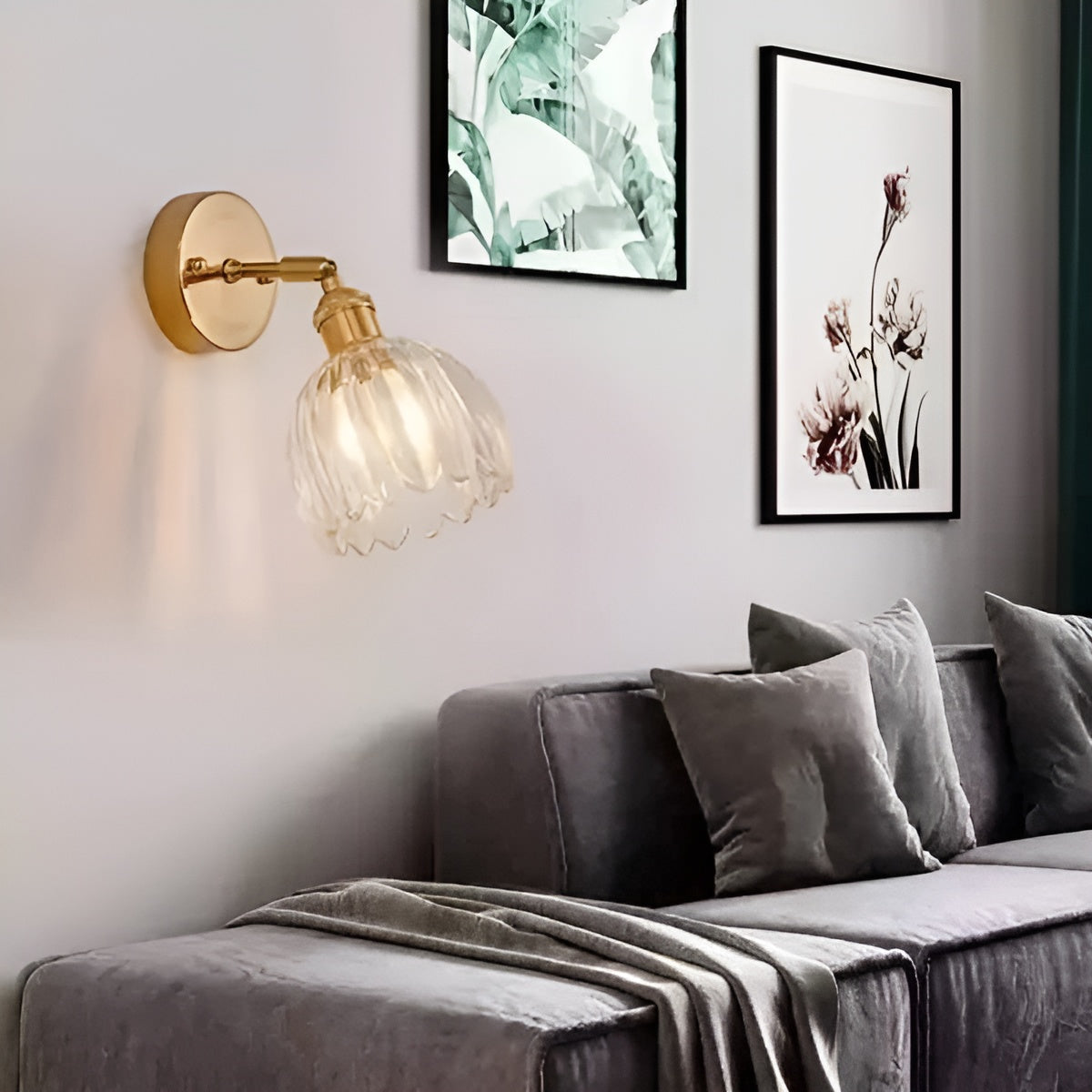 AuroraGlow Light - Modern Tulpan-Glas LED-Vägglampa