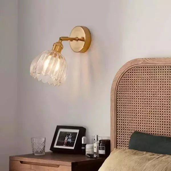 Retro Glasvägglampa – Vägglampa i Form av en Blomknopps Tulp