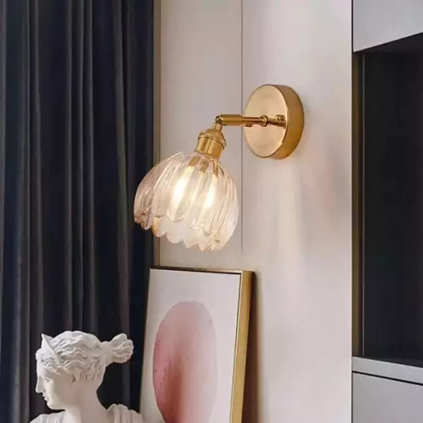 Retro Glasvägglampa – Vägglampa i Form av en Blomknopps Tulp