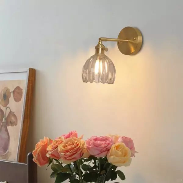Retro Glasvägglampa – Vägglampa i Form av en Blomknopps Tulp