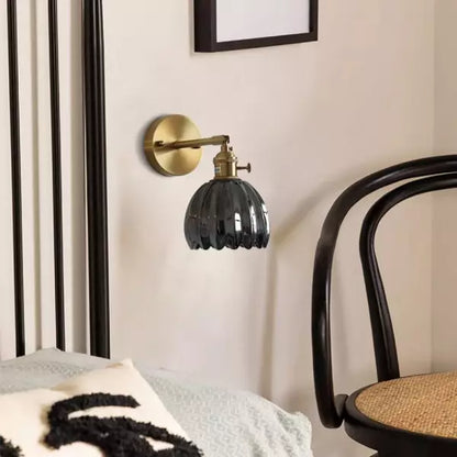 Vägglampa Vintage Glas Mässing Sconces