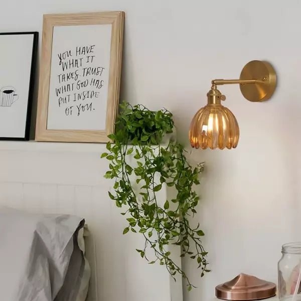 Retro Glasvägglampa – Vägglampa i Form av en Blomknopps Tulp