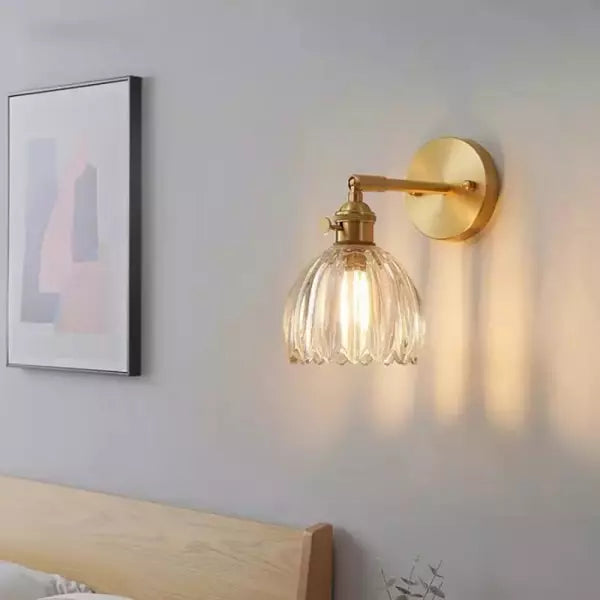 Retro Glasvägglampa – Vägglampa i Form av en Blomknopps Tulp