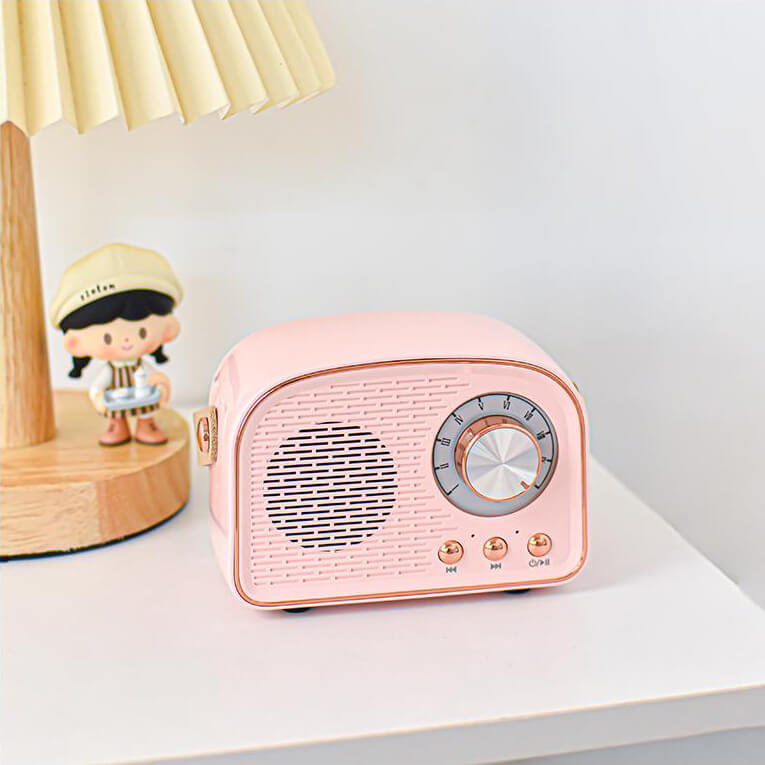 Bluetooth Högtalare Retro Trådlös Bärbar Radio