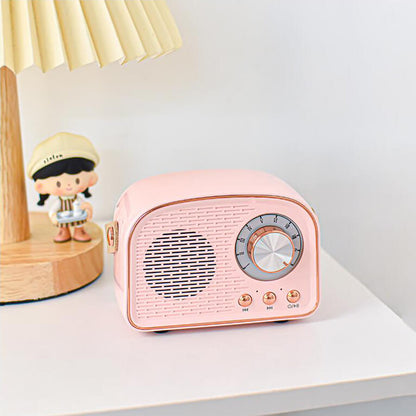 Bluetooth Högtalare Retro Trådlös Bärbar Radio
