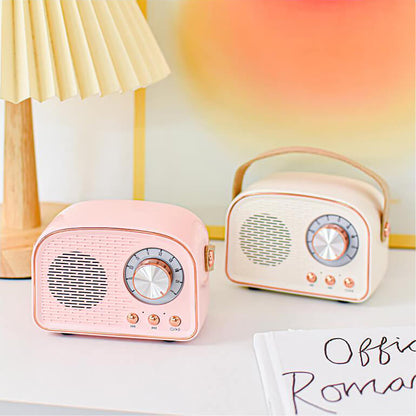 Bluetooth Högtalare Retro Trådlös Bärbar Radio
