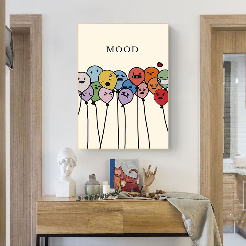 Retro Stil Tecknat Leende Inspirerande Citat Posters Papper