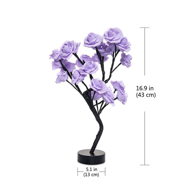RoseGlow - Elegant Led Träslampa För En Romantisk Stämning