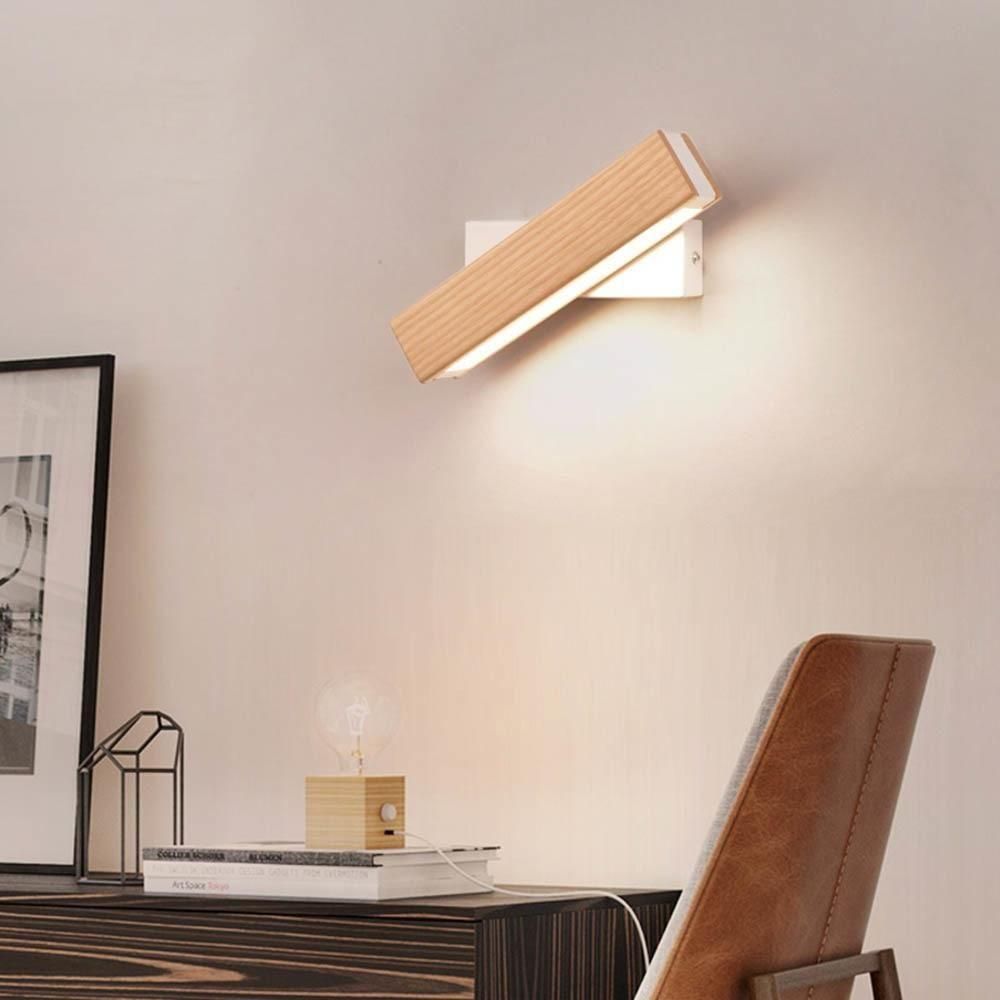 BrightCharm Lights - Modern trä-LED-lampa
