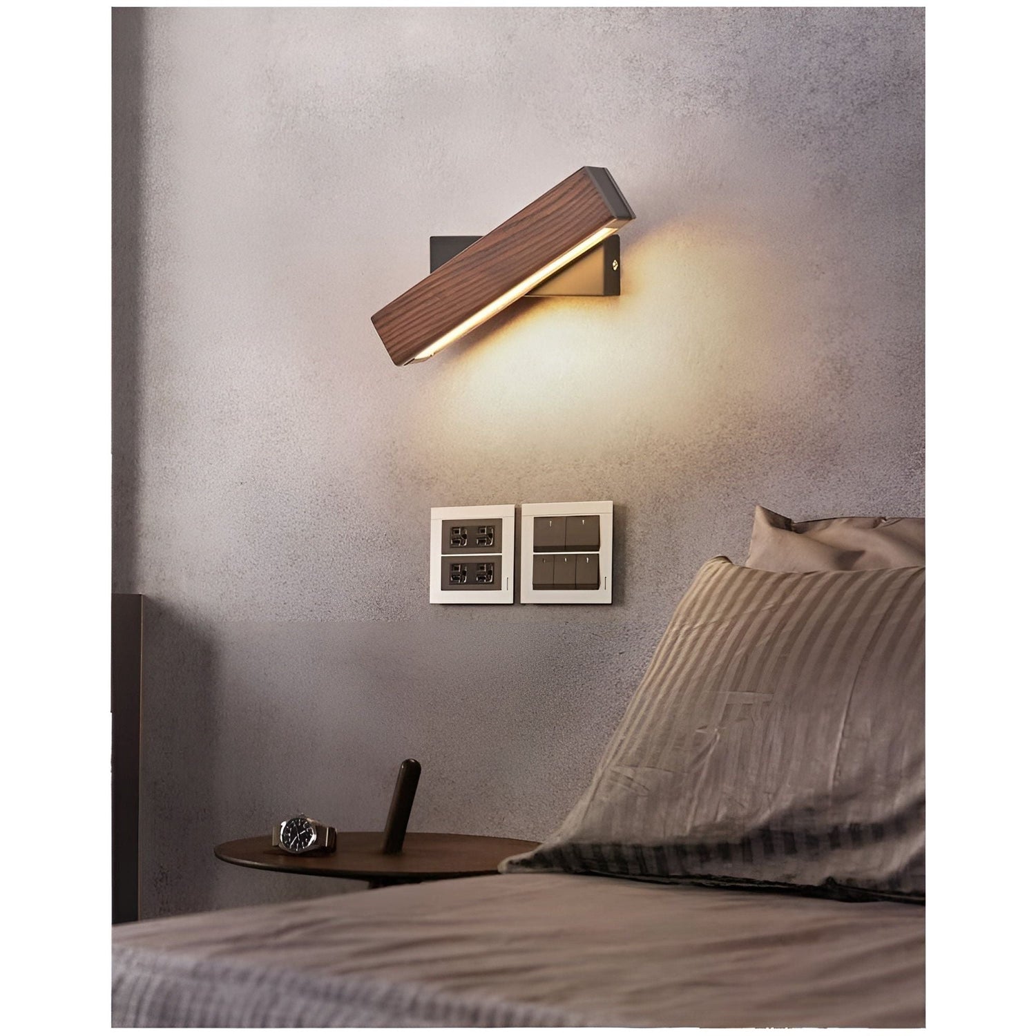 BrightCharm Lights - Modern trä-LED-lampa
