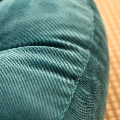 Rund Corduroy Solid Tufted Tjock Kudde för Komfort