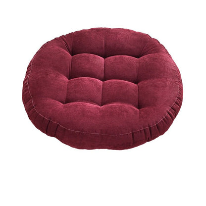 Rund Corduroy Solid Tufted Tjock Kudde för Komfort
