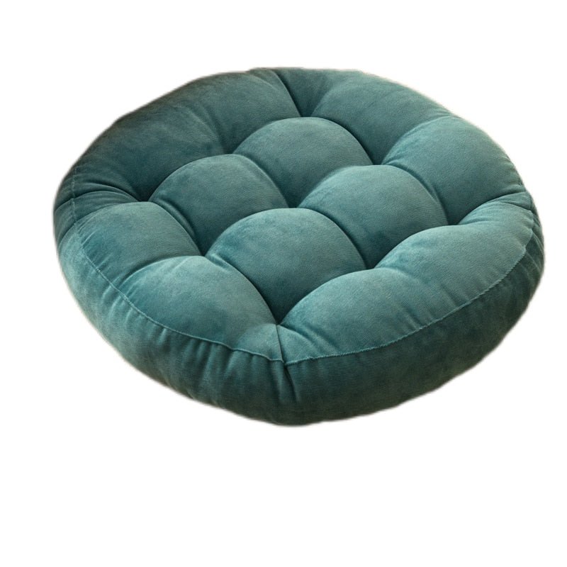 Rund Corduroy Solid Tufted Tjock Kudde för Komfort