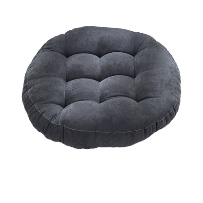 Rund Corduroy Solid Tufted Tjock Kudde för Komfort