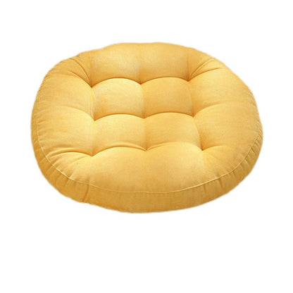 Rund Corduroy Solid Tufted Tjock Kudde för Komfort