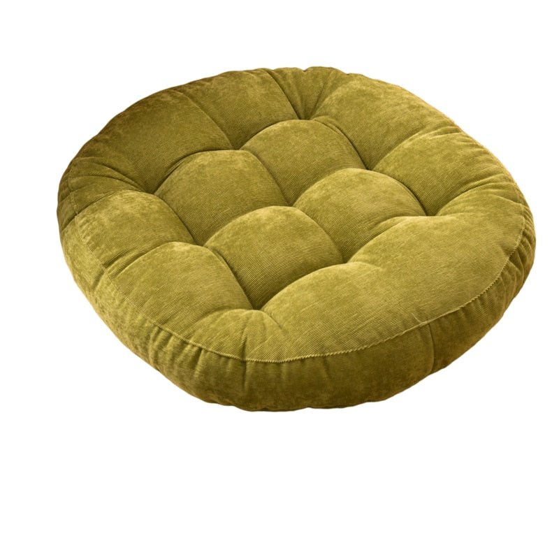 Rund Corduroy Solid Tufted Tjock Kudde för Komfort