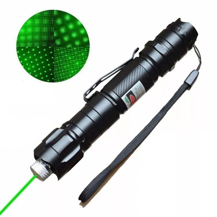 Laserpekare Uppladdningsbar Grön Lång Räckvidd Ficklampa