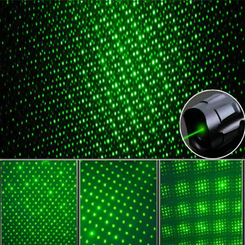 Laserpekare Uppladdningsbar Grön Lång Räckvidd Ficklampa