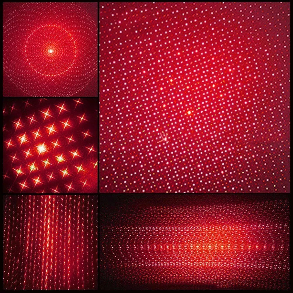 Laserpekare Uppladdningsbar Röd Mångsidig Ficklampa Set