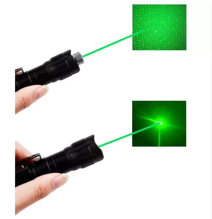 Laserpekare Uppladdningsbar Grön Lång Räckvidd Ficklampa