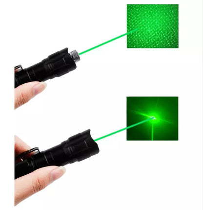 Laserpekare Uppladdningsbar Grön Lång Räckvidd Ficklampa