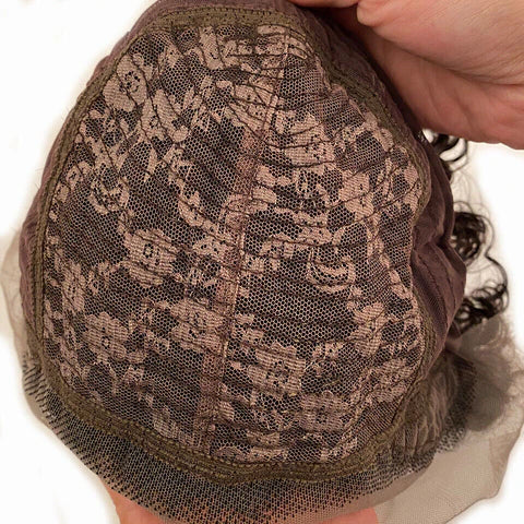 Royaleva Premium Spets Front Kort Lockig Pixie Bob Mänskligt Hår Väv Peruk