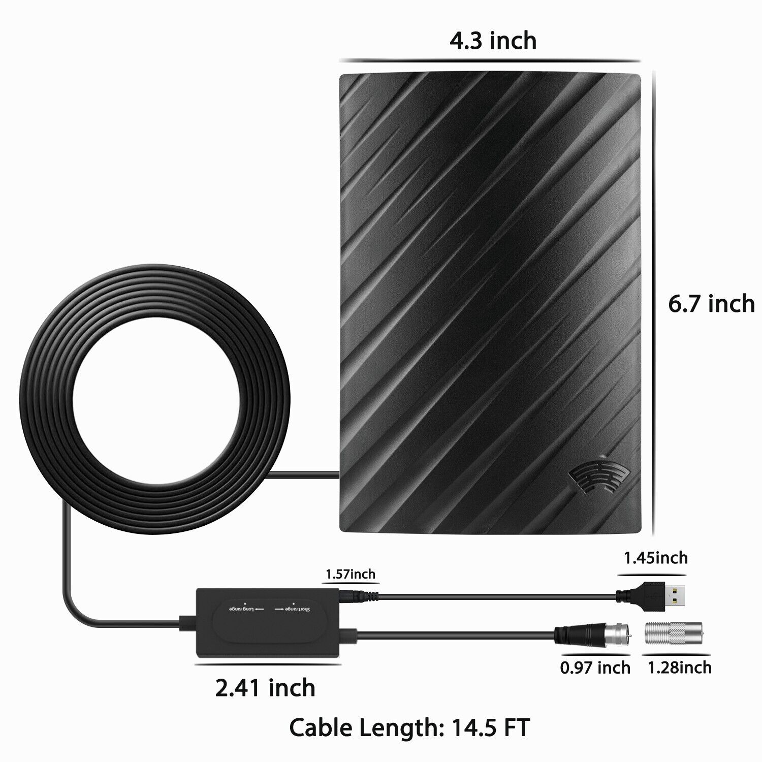 TV-antenn Inomhus 4K Lång räckvidd Antenn