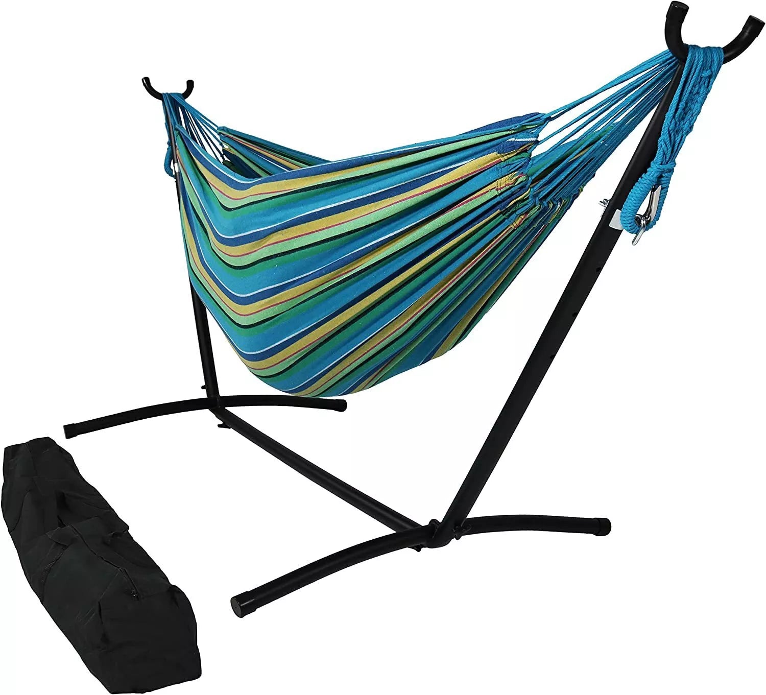 2-Personers Hängmatta med Ställning - Premium Canvas