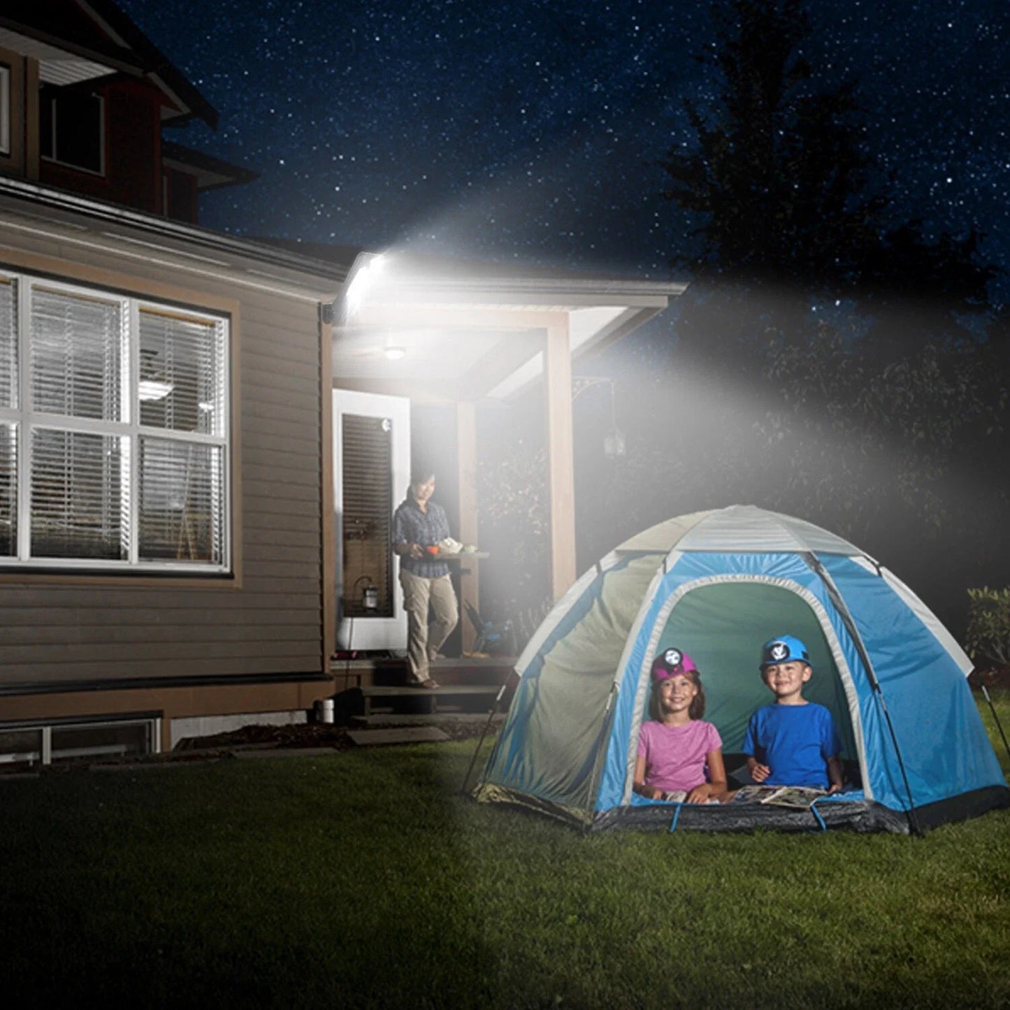 Utomhus Solvägglampa Rörelsesensor Plast