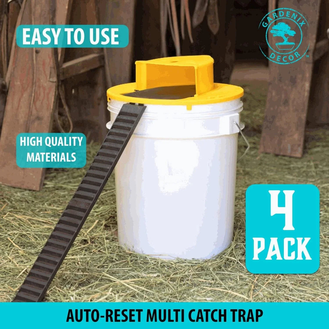 4-Pack Bucket Lock Musfälla