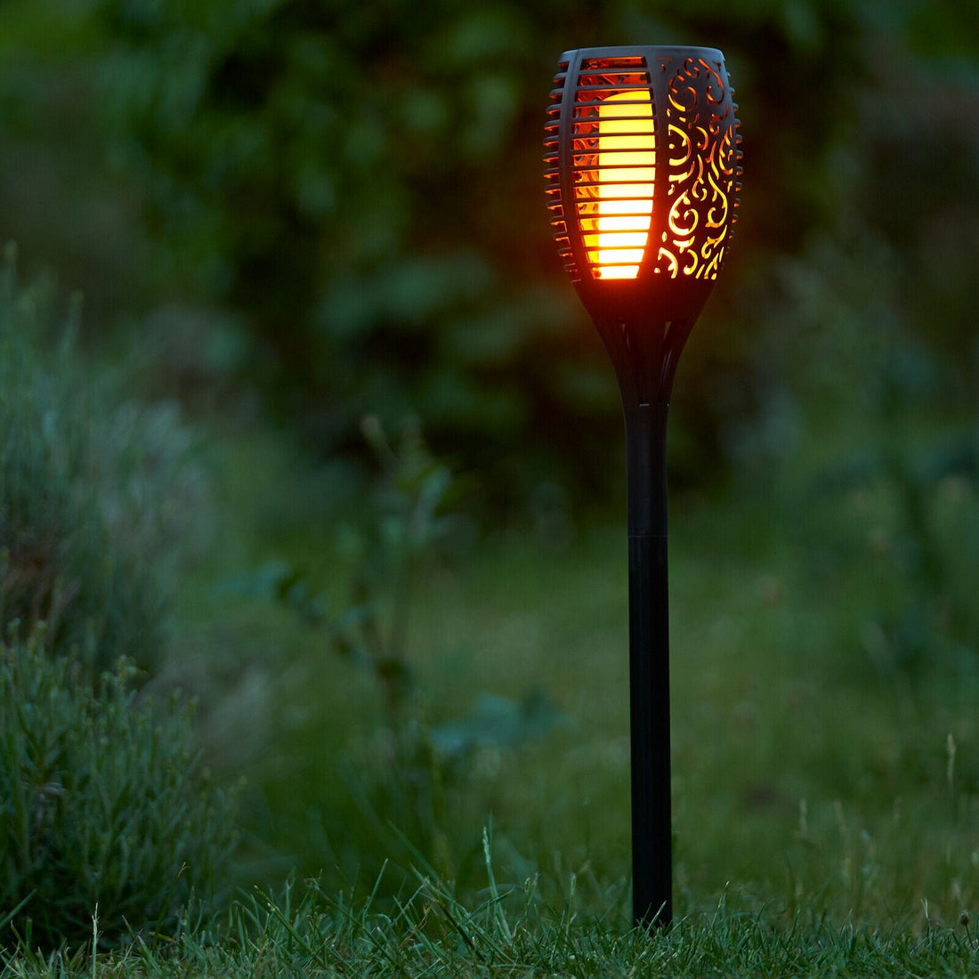 Utomhus Solträdgårdslampa Flammeffekt