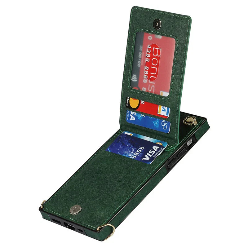 3in1 mobilskal med kort- och myntfack hängande väska