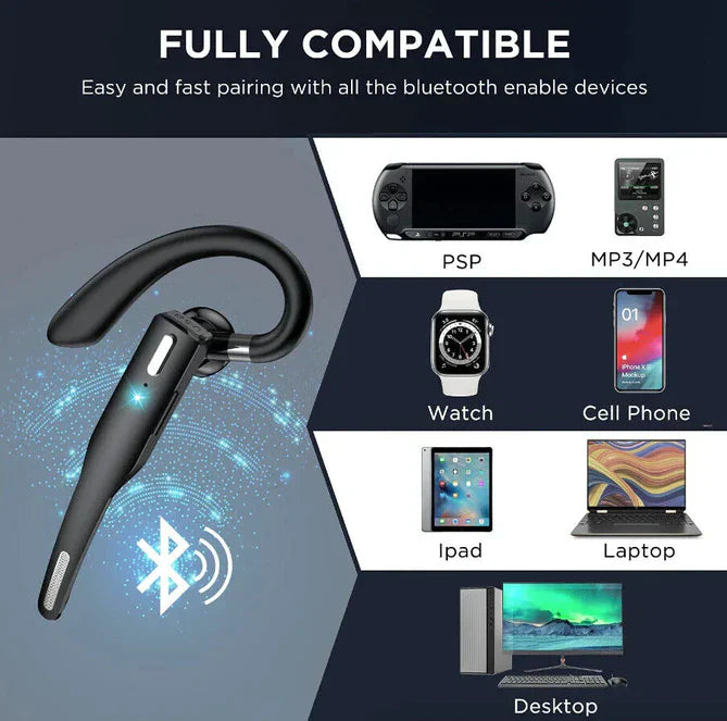Luxora Trucker Dual Mic Trådlöst Bluetooth 5.1 Brusreducerande Headset