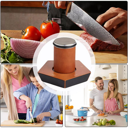 Knivslipningskit med magnetisk träbas
