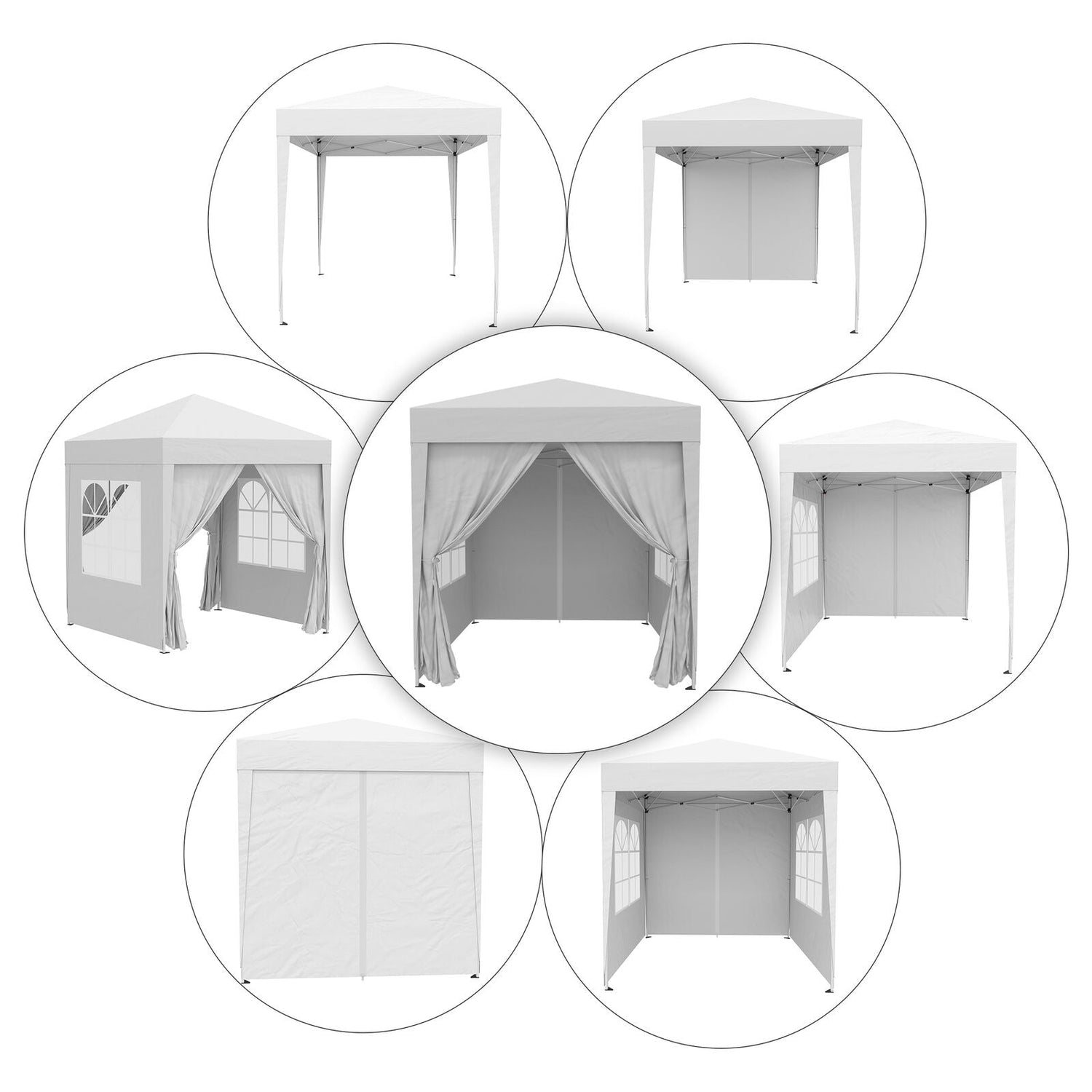 2m x 2m Utomhus Fällbar Gazebo Tält - Pop Up Partytält