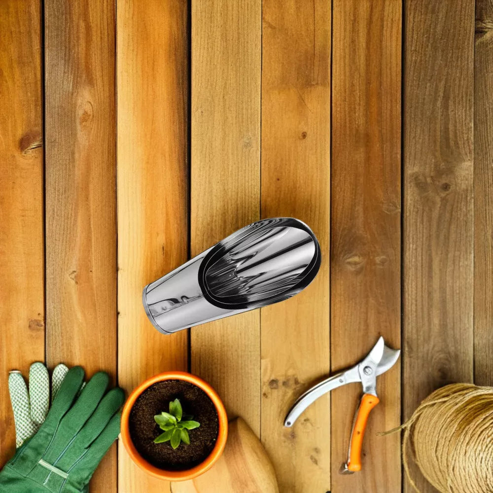 Rostfritt stålspade för blomjord – Robust planteringsspade för trädgård och balkong