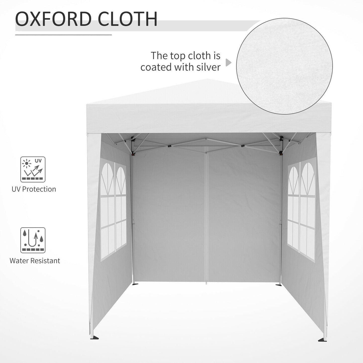 2m x 2m Utomhus Fällbar Gazebo Tält - Pop Up Partytält