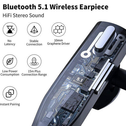 Luxora Trucker Dual Mic Trådlöst Bluetooth 5.1 Brusreducerande Headset