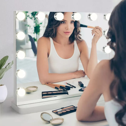 LED Hollywood Makeup Spegel med Dimmbar LED-lampa