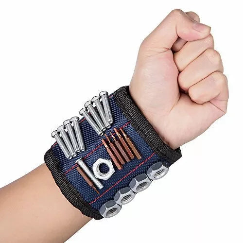 Magnetiskt verktygs-hållararmband för skruvar och spik