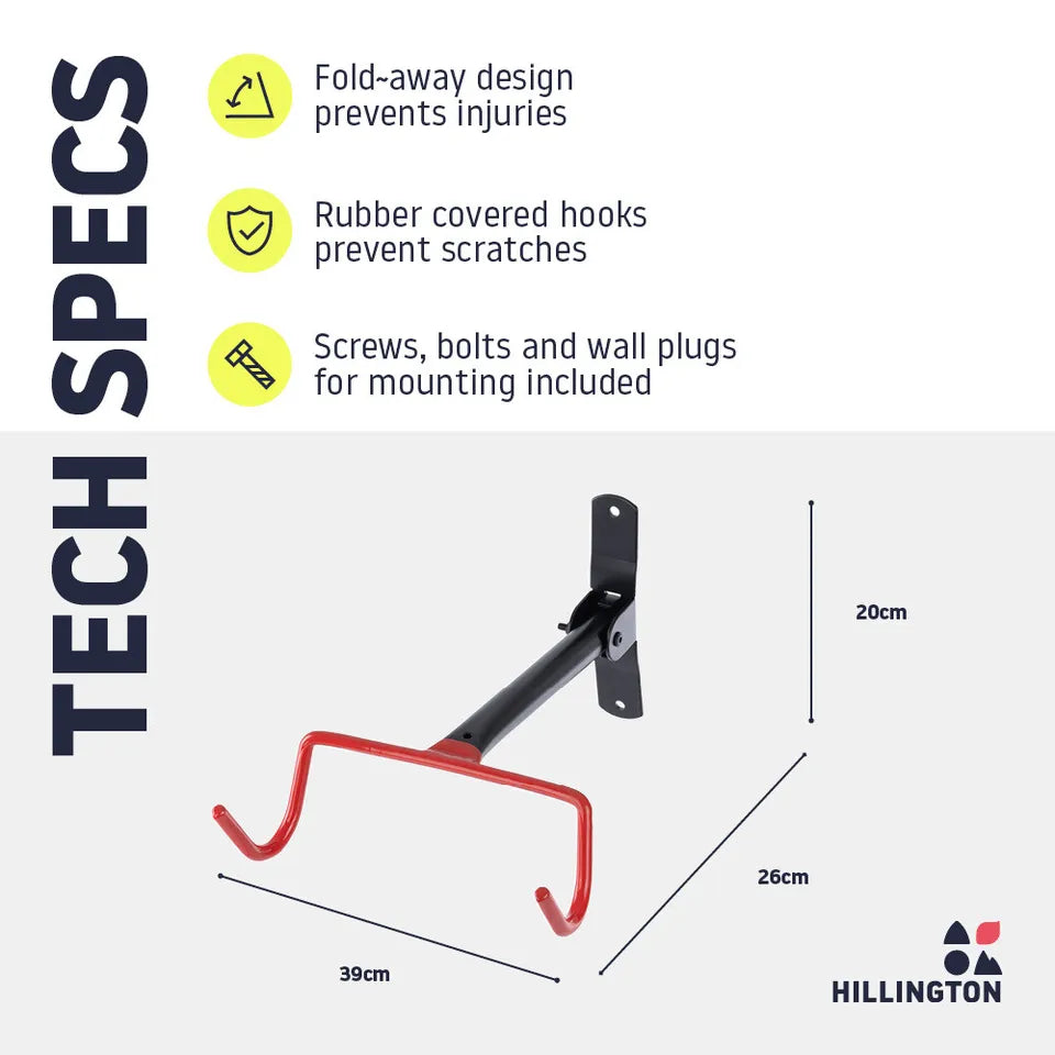Väggmonterad cykelförvaringsställning