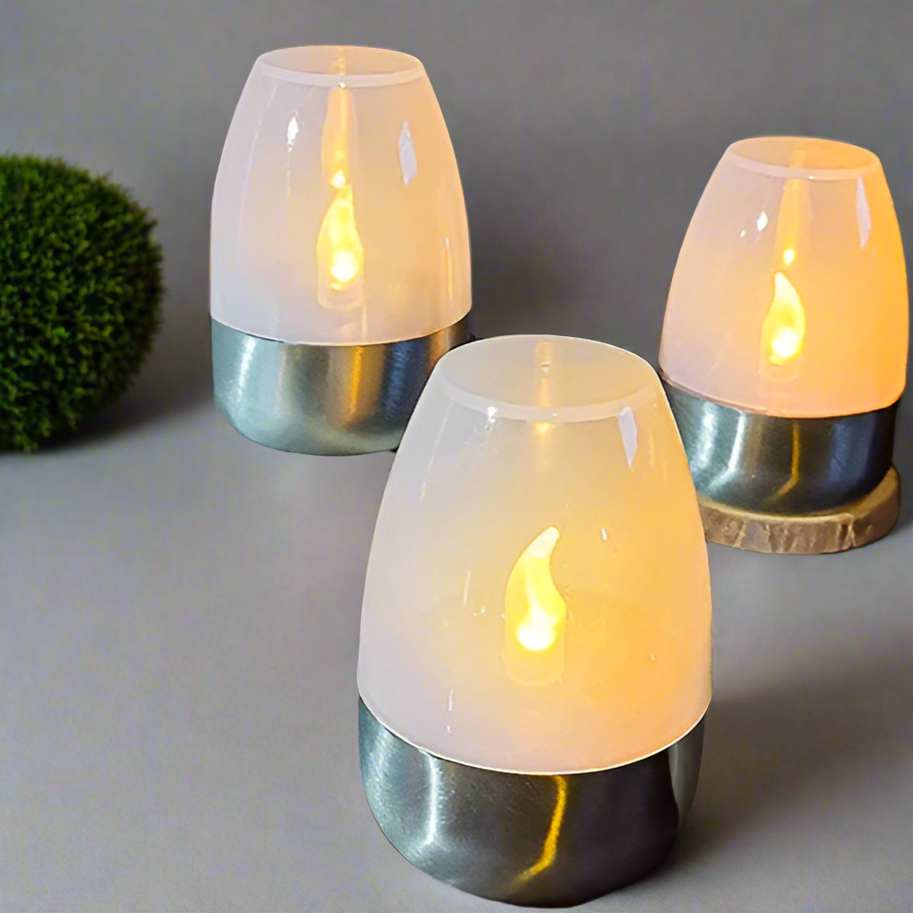 LuxRoyale Solar Vattentät LED Glasljus - Elegant Utomhus- och Inomhusbelysning