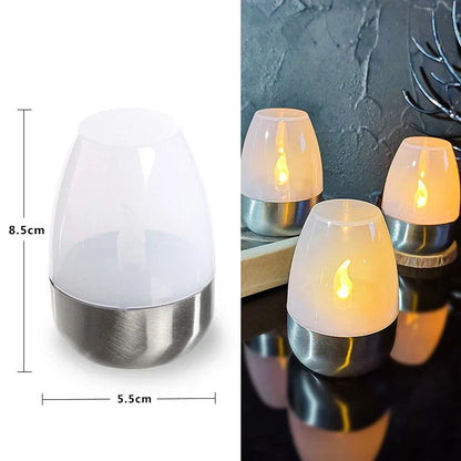 LuxRoyale Solar Vattentät LED Glasljus - Elegant Utomhus- och Inomhusbelysning