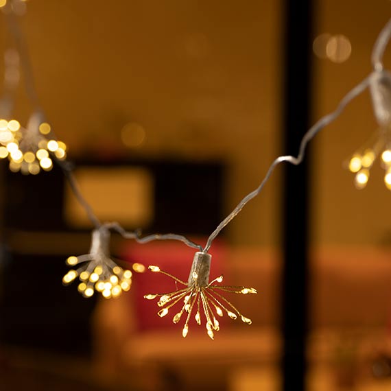 Utomhus solenergi fairy lights med LED stjärnexplosioner